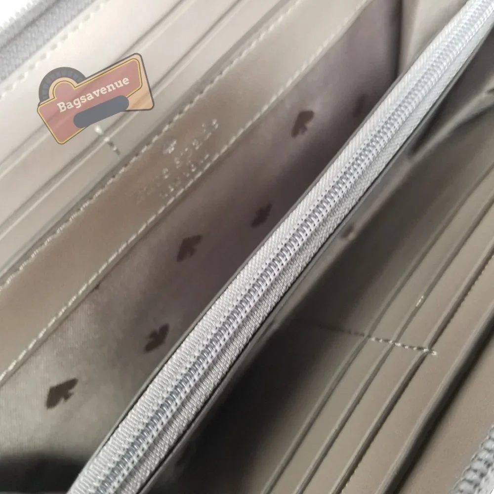 #bagsavenue pvc saffiano greta court neda Grey wallet cityscape Kate Spade - Picture 8 of 10